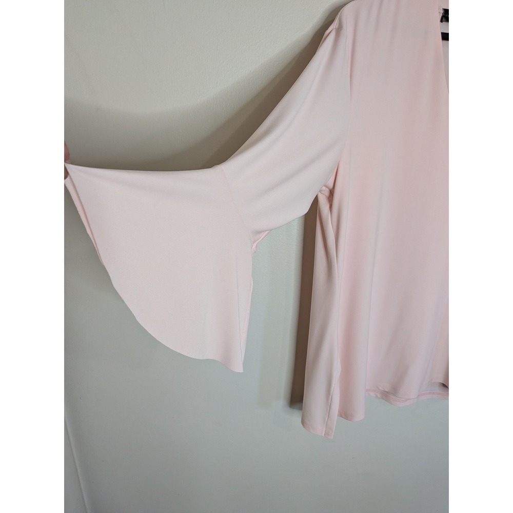 NWT Sympli Evelyn/Arthur Pink Bell Sleeve V Neck Tunic Top Sz 16 Fairy Feminine